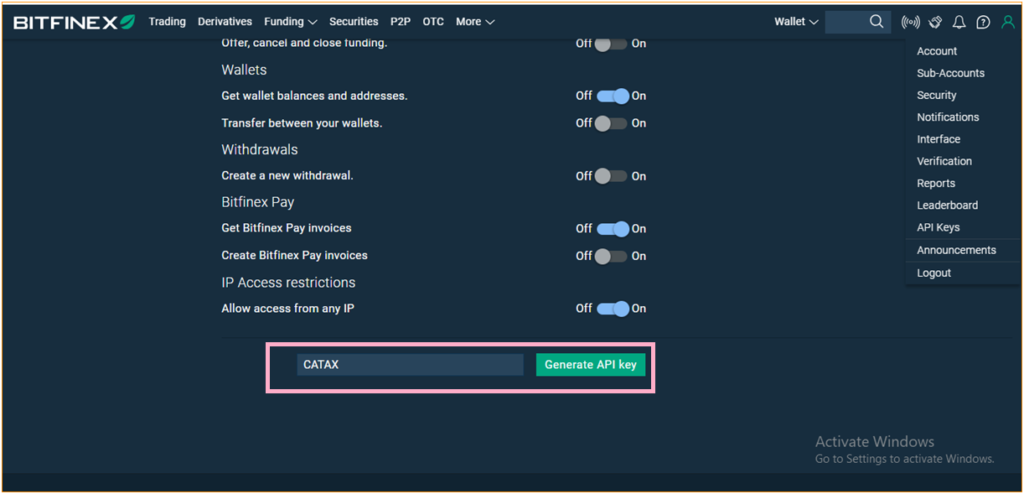 Bitfinex Taxes