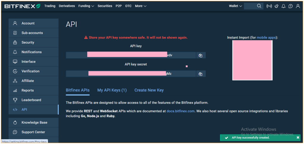 Bitfinex API