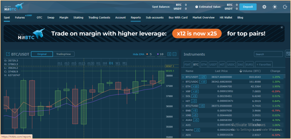 Calculate HitBTC taxes