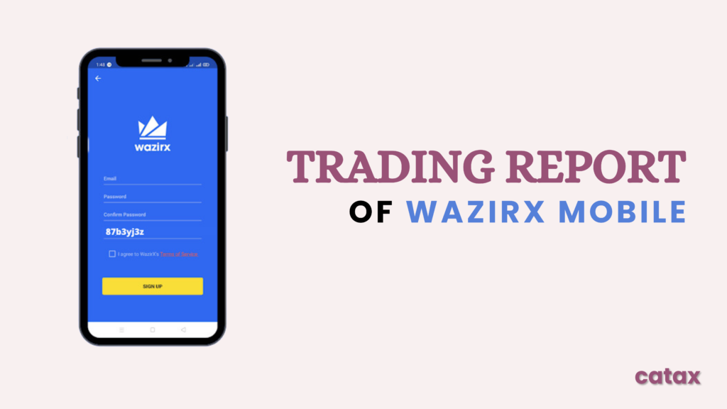 WazirX Trading Report in Mobile