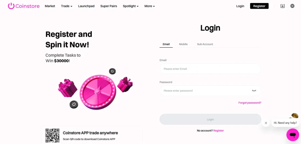 Coinstore reference