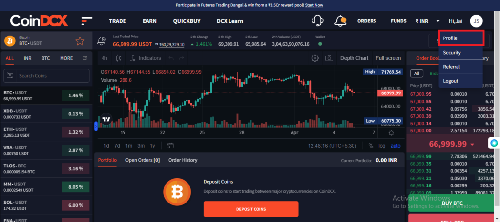 coindcx api